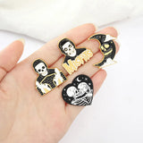 Punk Style Moon Skull Grim Reaper Enamel Lapel Pins