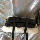 Punk Wool High Capacity Totes Handbags Female Purse Sac A Main Femme Harajuku