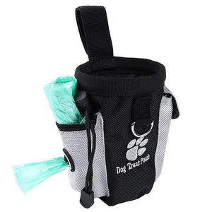 Dog Treat Pouch Training Snack Bag Bait Holder Waist Clip Drawstring Closure, F