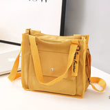 Casual Tote Portable College Girls Student Shoulder Bag Canvas Crossbody