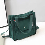 Casual Tote Portable College Girls Student Shoulder Bag Canvas Crossbody