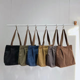 Large-Capacity Canvas Crossbody Bag for Girls - Casual Tote Shoulder Handbag