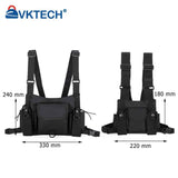 Chest Waist Functional Unisex Nylon Waistcoat Cross Bag