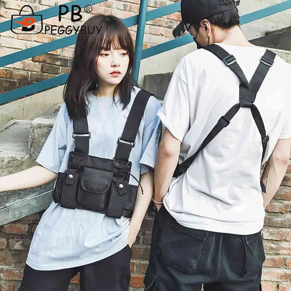 Adjustable Unisex Nylon Waistcoat with Phone Bag Pair