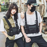 Adjustable Unisex Nylon Waistcoat with Mobile Phone Bag Pair
