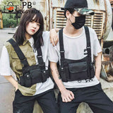 Adjustable Unisex Nylon Waistcoat with Phone Bag Pair