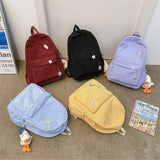 Corduroy Female Backpack Retro Campus Large-capacity Schoolbags
