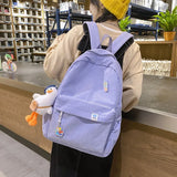 Corduroy Female Backpack Retro Campus Large-capacity Schoolbags