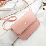 Pure Women Shoulder Bags PU Leather Flap Bag Female Handbags Mini