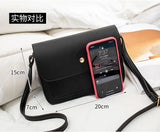 Pure Women Shoulder Bags PU Leather Flap Bag Female Handbags Mini