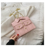 High-quality Leather Women Bag Retro Rivets Satchel