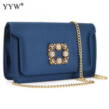 Diamond Ladies Evening Bag Nylon Silky Surface For Lady Crossbody