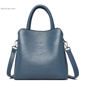 Large-Capacity Casual Shoulder Bag for Women, Leather Handbag