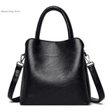 Large-Capacity Casual Shoulder Bag for Women, Leather Handbag