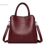 Large-Capacity Casual Shoulder Bag for Women, Leather Handbag