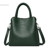 Large-Capacity Casual Shoulder Bag for Women, Leather Handbag