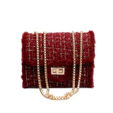 Youth Woolen Edge Women's Shoulder Bag Chain Bag CZ146