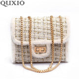 Youth Woolen Edge Women's Shoulder Bag Chain Bag CZ146