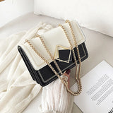 Women's Chain Handbag PU Leather Messenger Bag Large Capacity