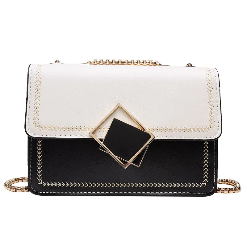 Women's Chain Handbag PU Leather Messenger Bag Large Capacity