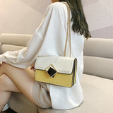 Women's Chain Handbag PU Leather Messenger Bag Large Capacity