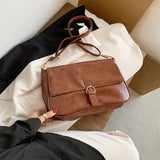 Small PU Shoulder Bag Messenger Bag for Daily Use