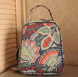 Cotton Zipper Lunch Bag for Women - Convenient Lunch Box Tote