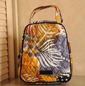 Cotton Zipper Lunch Bag for Women - Convenient Lunch Box Tote