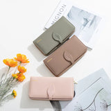 Small Fresh Embroidery Women's Purse with Zipper Closure
