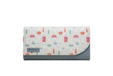 Puriti Long Wallet Small Fresh PU Leather Three Fold Large Capacity
