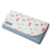 Puriti Long Wallet Small Fresh PU Leather Three Fold Large Capacity
