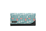 Puriti Long Wallet Small Fresh PU Leather Three Fold Large Capacity