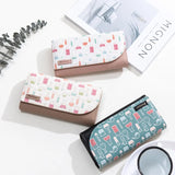 Puriti Long Wallet Small Fresh PU Leather Three Fold Large Capacity