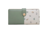 Purity Long Women's Wallet Small Fresh Printing Contrast Zipper Handbag