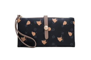 Purity Wallet Women's Long Small Fresh PU Printing Soft Surface Handbag