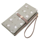 Purity Wallet Women's Long Small Fresh PU Printing Soft Surface Handbag