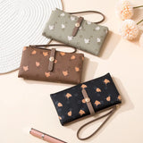 Purity Wallet Women's Long Small Fresh PU Printing Soft Surface Handbag