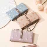 Purity Wallet Women's Long Small Fresh PU Printing Soft Surface Handbag