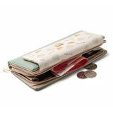Purity Wallet Women's Long Wallet PU Bear Buckle Zipper Handbag