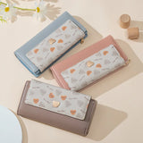 Purity Wallet Women's Long Wallet PU Bear Buckle Zipper Handbag