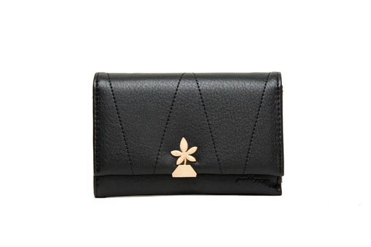 Purity Women's Medium Three-fold Wallet PU Zero Wallet