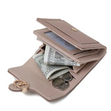 Purity Wallet Women's Short Zipper Buckle Fresh Leaf Bag