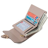 Purity Wallet Women's Short Zipper Buckle Fresh Leaf Bag
