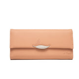 Purity Women's Long Wallet Leaf Design Zipper Buckle Handbag