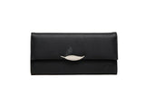 Purity Women's Long Wallet Leaf Design Zipper Buckle Handbag