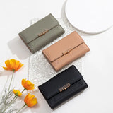 Purity Women's Long Wallet with Buckle Zipper Closure