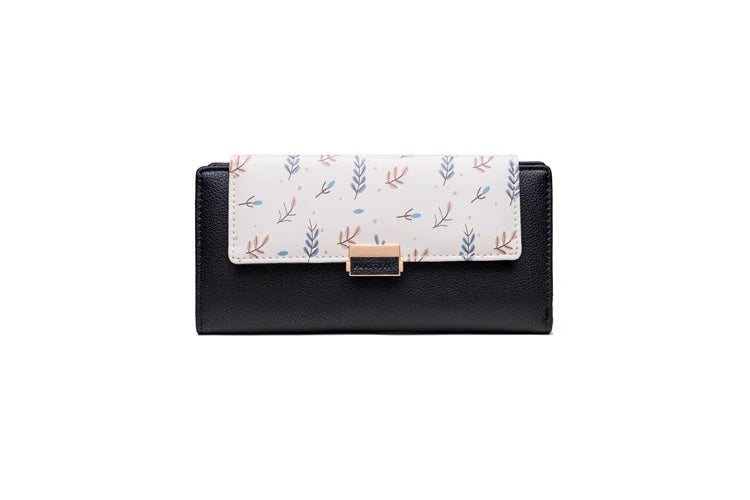 Purity Women's Wallet Small Fresh Flower Print Wallet Bag