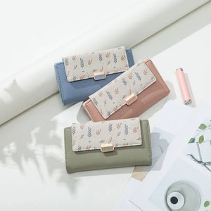 Purity Women's Wallet Small Fresh Flower Print Wallet Bag