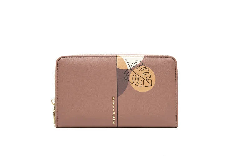 Purity Women's Wallet Fresh Print Large Capacity Zipper Wallet