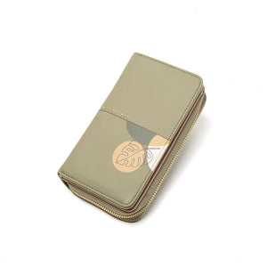 Purity Women's Wallet Fresh Print Large Capacity Zipper Wallet